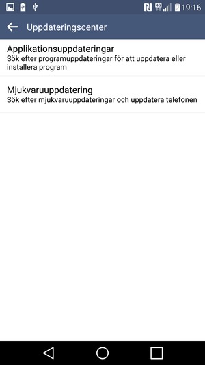 Välj Mjukvaruuppdatering