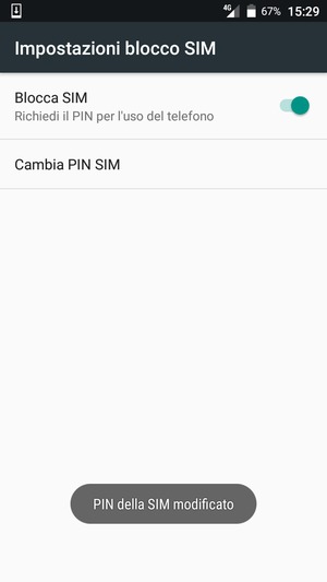 Il tuo PIN della SIM è stato modificato