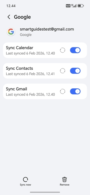 Your information will be synchronised
