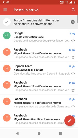 Il tuo account è pronto per l'uso