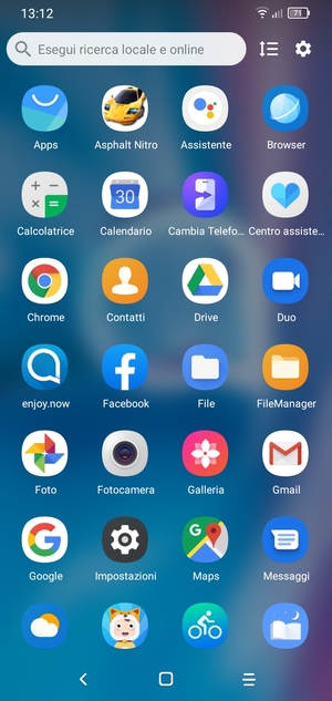 Scorri e seleziona Impostazioni