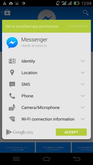 Select ACCEPT