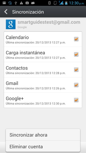 Seleccione Sincronizar ahora