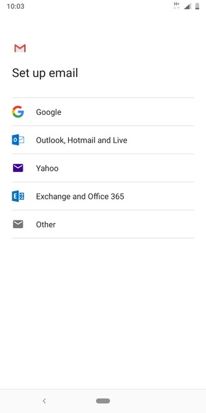 Select Outlook, Hotmail and Live