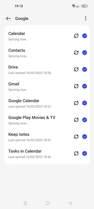 Your information will be synchronised