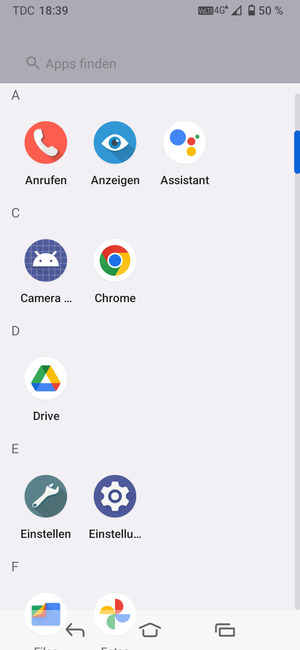 Wählen Sie Einstellungen