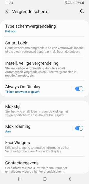 Uw telefoon is nu beveiligd met een schermvergrendeling