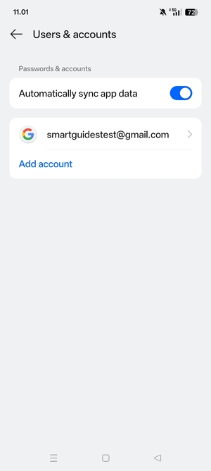 Select your Google account