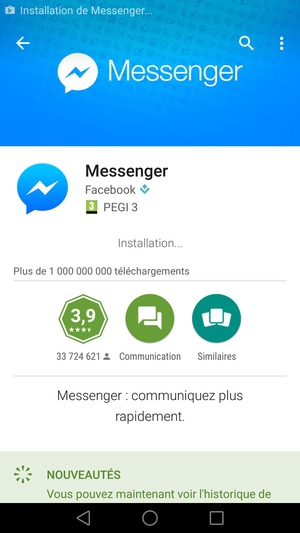 Veuillez attendre la fin de la procédure d'installation