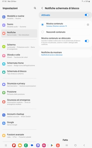 Seleziona le opzioni preferita e poi Fatto