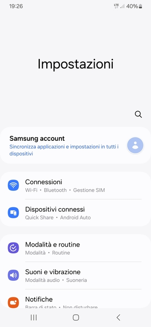 Seleziona Connessioni