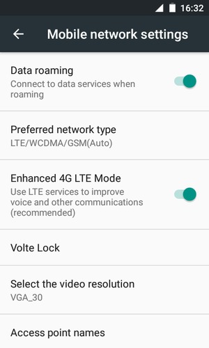 Turn Data roaming on or off