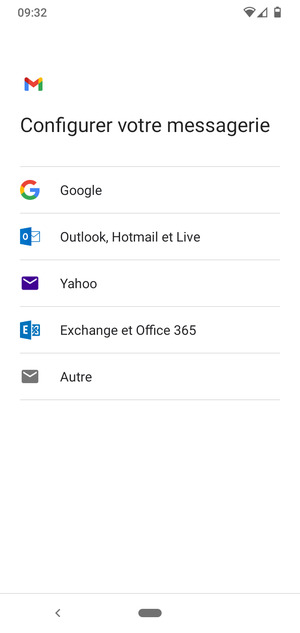 Sélectionnez Exchange et Office 365