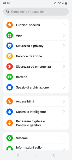 Scorri e seleziona Sicurezza e privacy