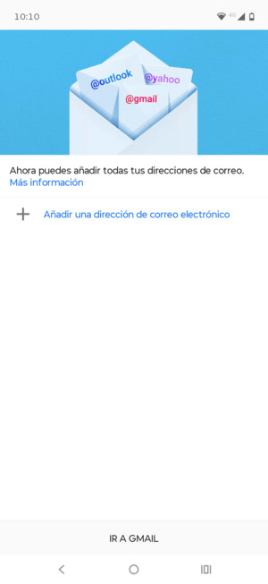 Seleccione Añadir una dirección de correo electrónico