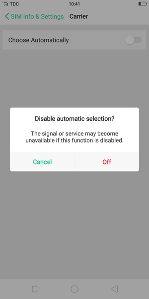 Select your preferred option