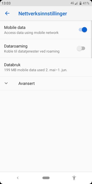 Velg Avansert
