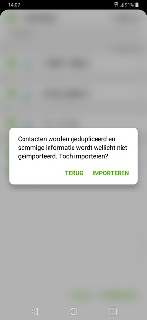 Selecteer IMPORTEREN