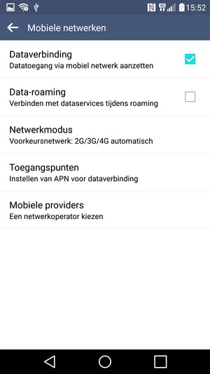 Selecteer Netwerkmodus