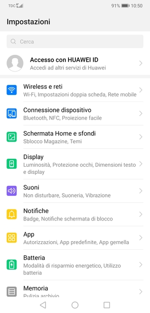 Seleziona Batteria