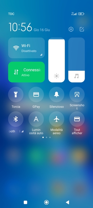Seleziona Luminosità auto