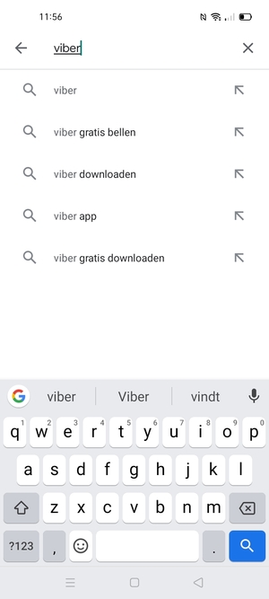 Voer de app-naam in en selecteer Zoeken