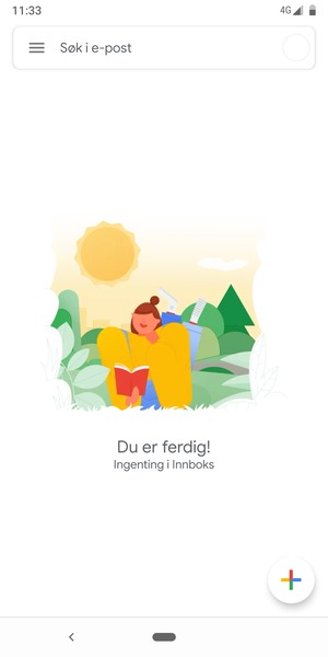 Gmail er klar til bruk