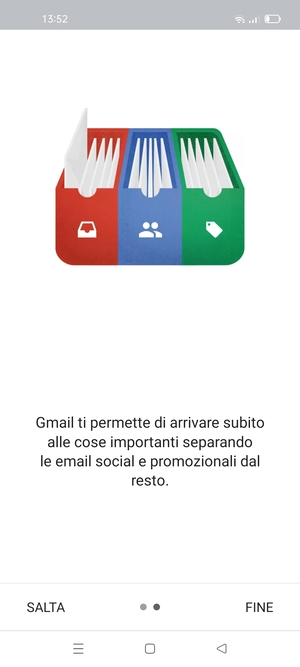 Seleziona FINE