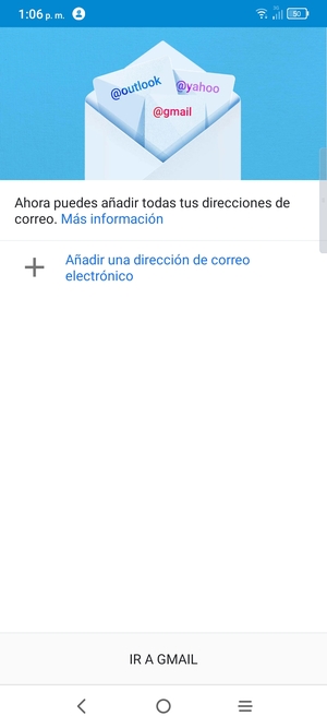 Seleccione Añadir una dirección de correo electrónico