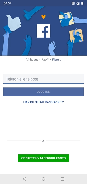 Applikasjonen er klar til bruk