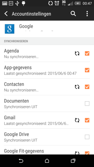 Uw gegevens worden gesynchroniseerd