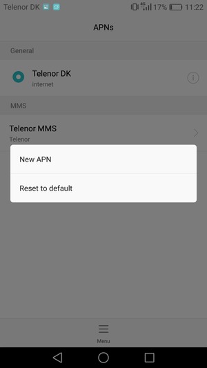 Select Reset to default