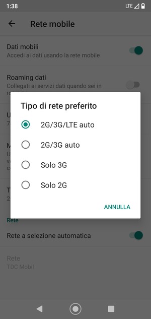 Seleziona la tua opzione preferita
