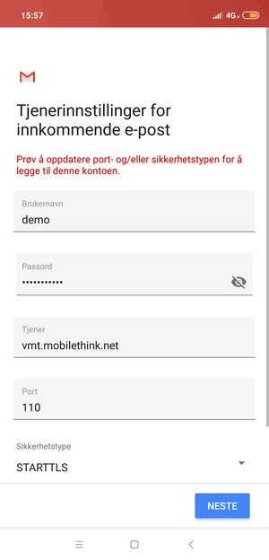 Velg Sikkerhetstype