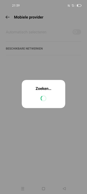 Wacht tot de zoekopdracht beëindigd is