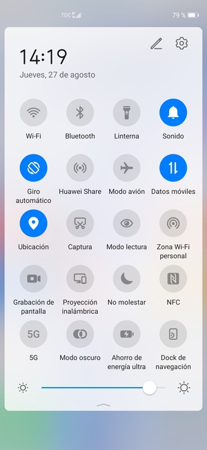 Desactive Ubicación