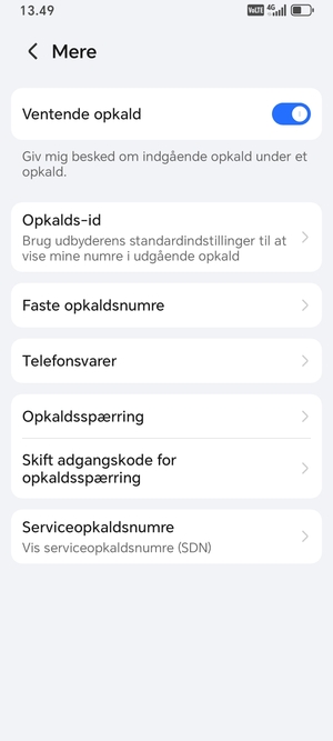 Vælg Telefonsvarer