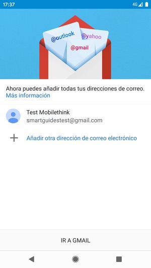 Seleccione IR A GMAIL