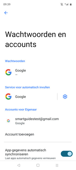 Selecteer uw Google-account