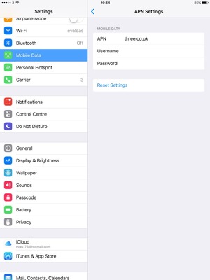 Select Reset Settings