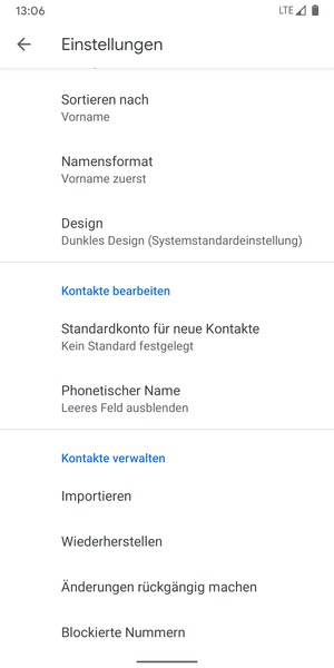 Scrollen Sie und wählen Sie Importieren