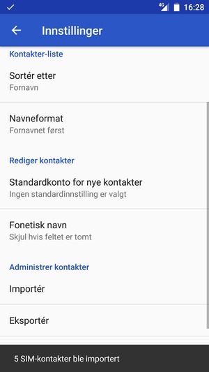 Kontaktene dine vil bli lagret på din HTC