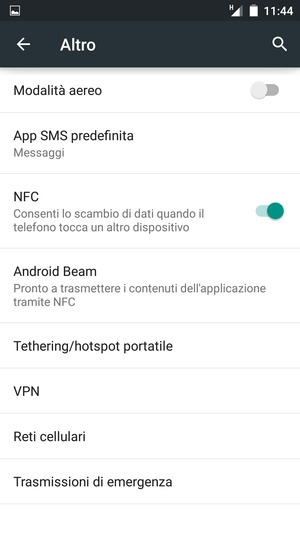 Seleziona Reti cellulari
