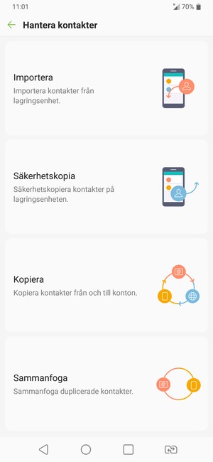 Välj Importera