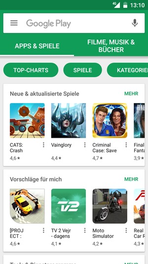 Wählen Sie die Suchleiste