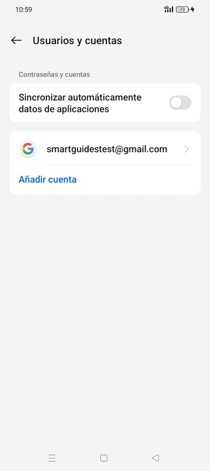 Seleccione su cuenta Google