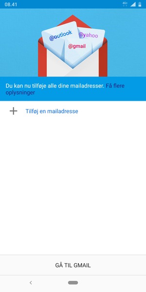 Vælg Tilføj en mailadresse