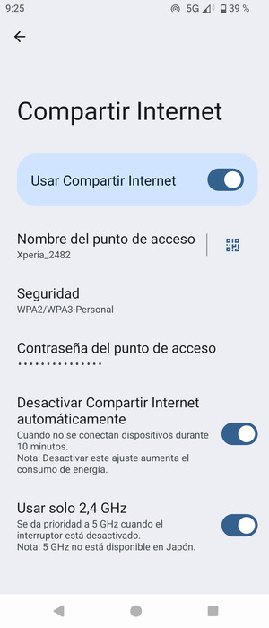 El teléfono ha sido configurado para su uso como módem