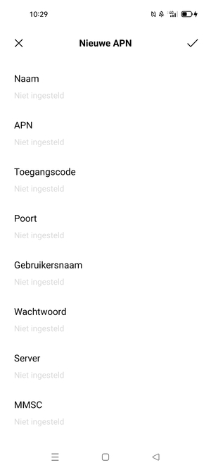 Voer internetgegevens in