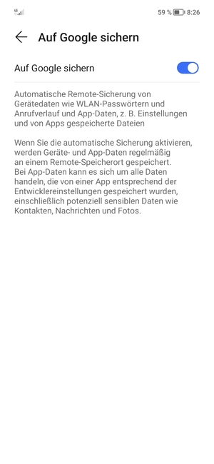 Wählen Sie die Zurück-Taste